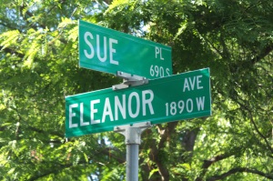 Sue meets Eleanor in Highland Park.