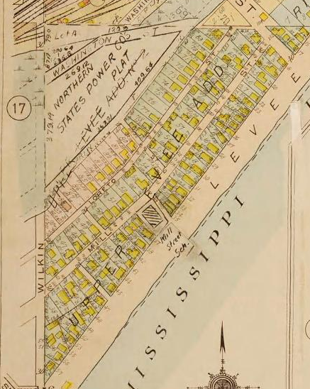 Upper Levee map 1916
