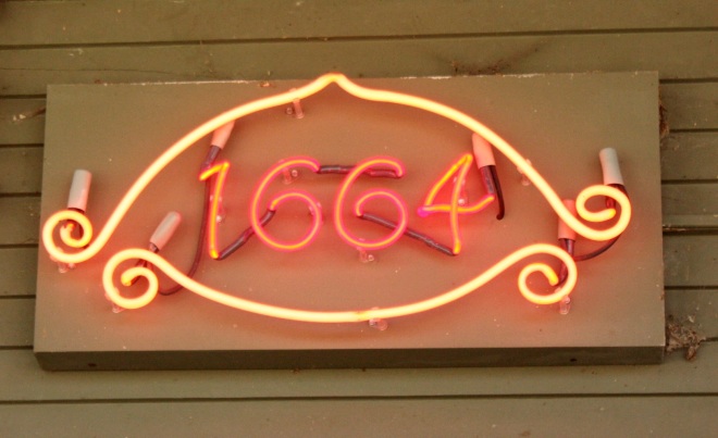 Neon numbers on Hague Avenue.