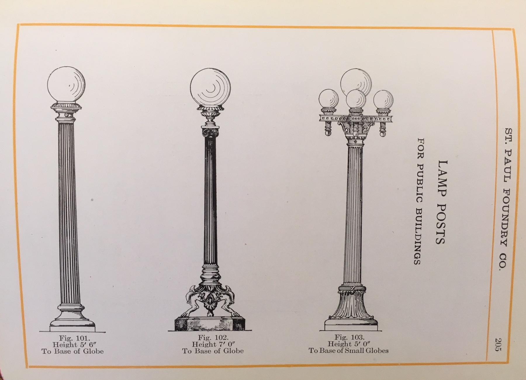 Light post casting was another successful line of products from the St. Paul Foundry.