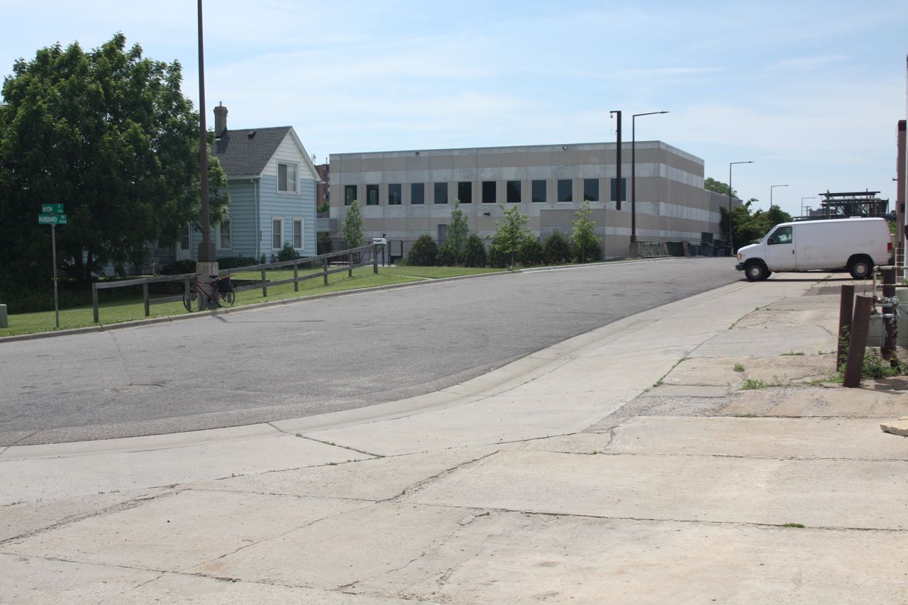 The one block of Hubbard Avenue that is north of Pierce Butler Route is light industrial with one exception.